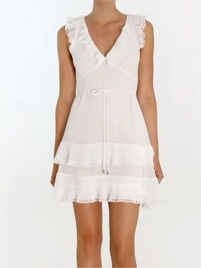 zimmermann tallow plunge mini dress Zimmermann Tallow Plunge Mini Dress Pink Size 3 / AU 10-12